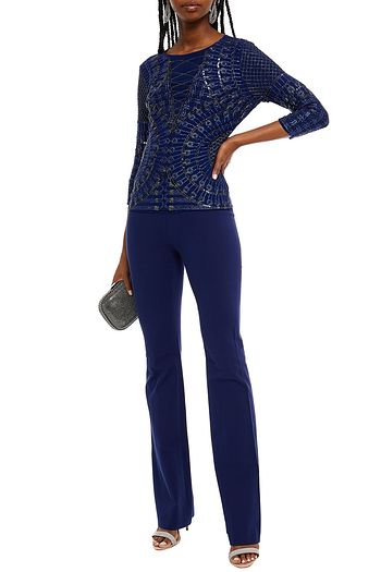 PIERRE BALMAIN Stretch-cotton flared pants