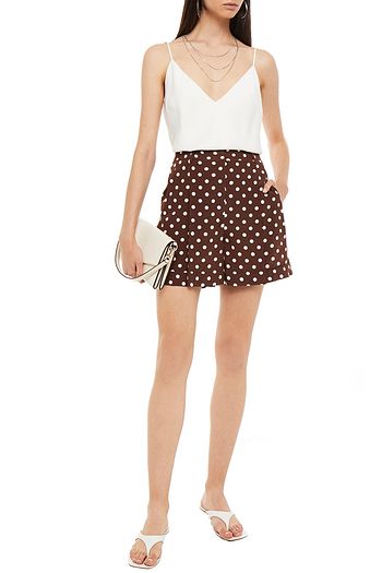 MICHAEL KORS COLLECTION Polka-dot silk crepe de chine shorts