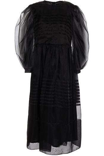 SIMONE ROCHA Pleated silk-organza midi dress