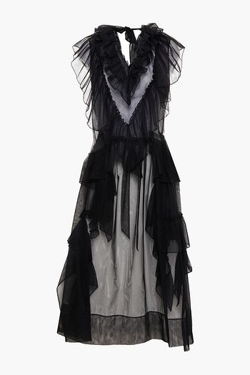 SIMONE ROCHA Ruffled tulle midi dress