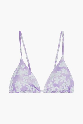 ONIA Alexa floral-print triangle bikini top