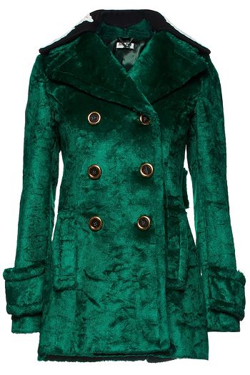 MIU MIU Double-breasted faux fur jacket