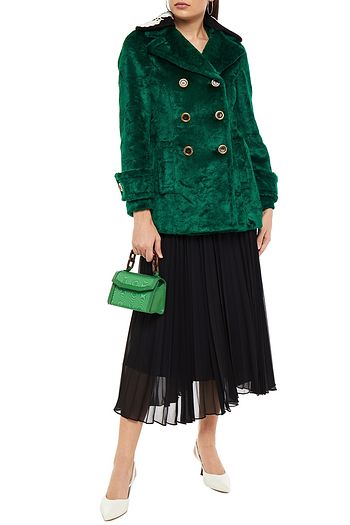 MIU MIU Double-breasted faux fur jacket