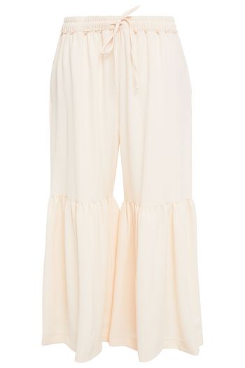 SEE BY CHLOÉ Gathered crepe wide-leg pants