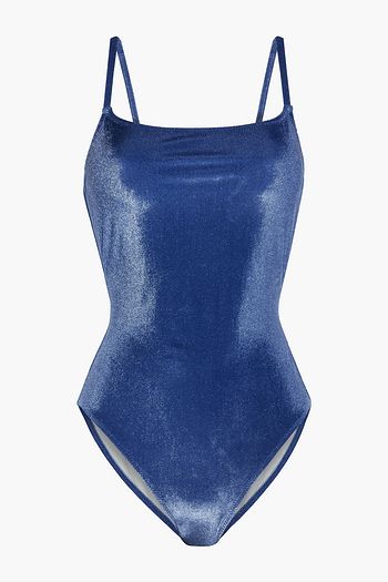 SOLID & STRIPED The Nina stretch-velvet swimsuit