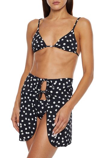 ONIA Becca Mini-Wickelrock aus Stretch-Jersey mit floralem Print