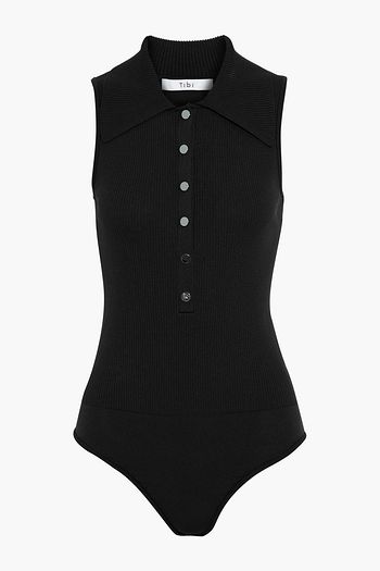 TIBI Ribbed-knit bodysuit