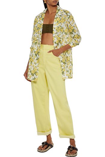 ONIA Beach floral-print cotton blazer