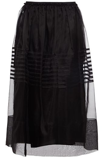 SIMONE ROCHA Gathered silk-organza midi skirt