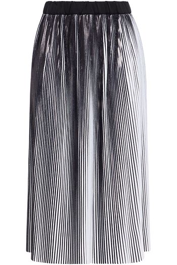 BALMAIN Plissierter Midirock aus Webstoff mit Print