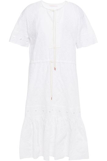 SEE BY CHLOÉ Embroidered cotton-poplin dress