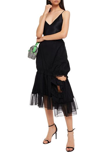 SIMONE ROCHA Cutout ruffled tulle midi skirt