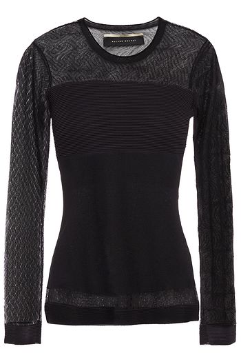 ROLAND MOURET Ellis pointelle-knit top