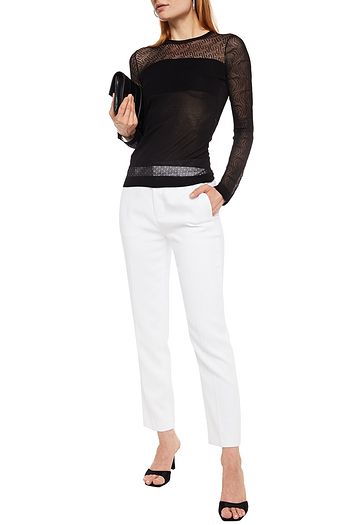 ROLAND MOURET Ellis pointelle-knit top