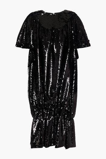 SIMONE ROCHA Gathered ruffled sequined tulle dress