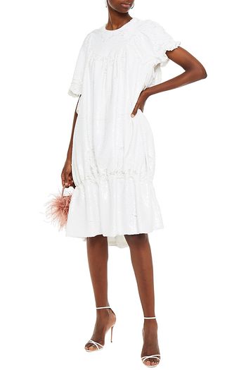 SIMONE ROCHA Gathered ruffled sequined tulle dress