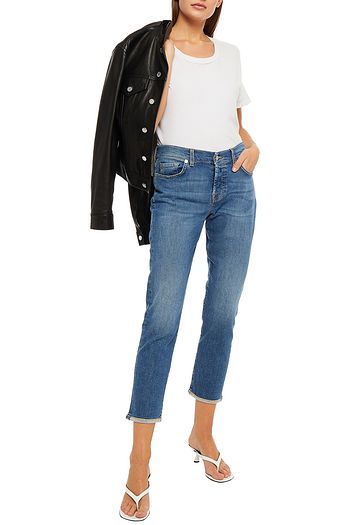 7 FOR ALL MANKIND Cropped boyfriend jeans