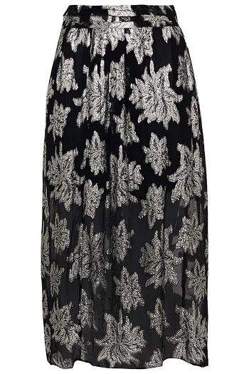 IRO Braina Midirock aus Georgette mit Metallic-Fil-Coupé