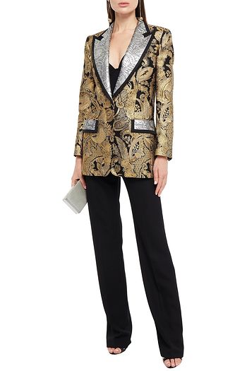 DOLCE & GABBANA Blazer aus Brokat in Metallic-Optik