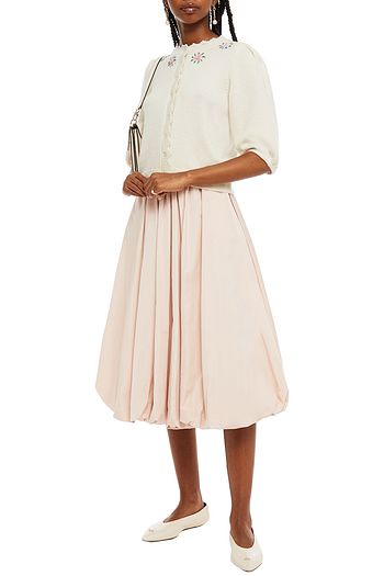 SIMONE ROCHA Pleated taffeta midi skirt
