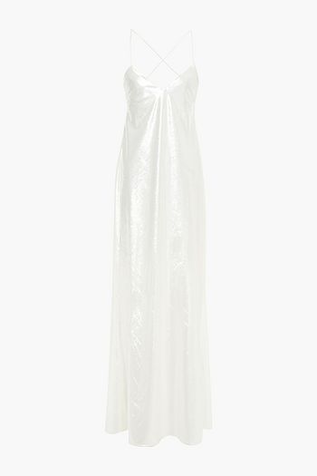 MICHELLE MASON Metallic velvet gown
