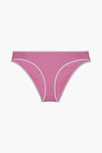 SKIN Odelina two-tone organic cotton-mesh low-rise briefs