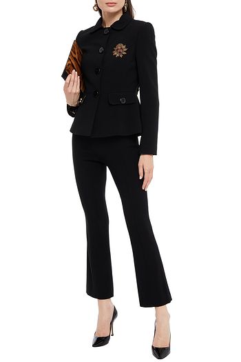 DOLCE & GABBANA Appliquéd wool-blend crepe jacket