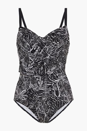 MAISON LEJABY Sierra Nevada wrap-effect printed swimsuit
