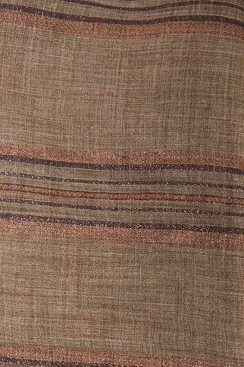 BRUNELLO CUCINELLI Frayed metallic striped cashmere-blend scarf