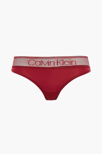 CALVIN KLEIN Mesh-trimmed stretch-jersey low-rise briefs