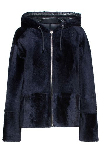YVES SALOMON Shearling hooded jacket