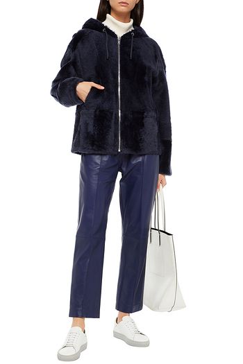 YVES SALOMON Shearling hooded jacket