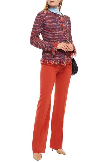ETRO Fringed cotton-blend tweed jacket