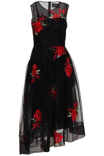 SIMONE ROCHA Embroidered gathered tulle midi dress