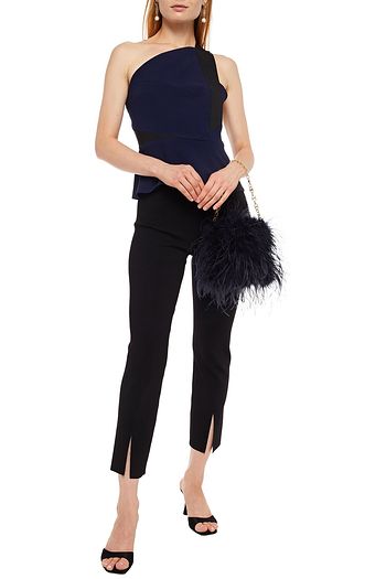 ROLAND MOURET Coreana one-shoulder crepe top