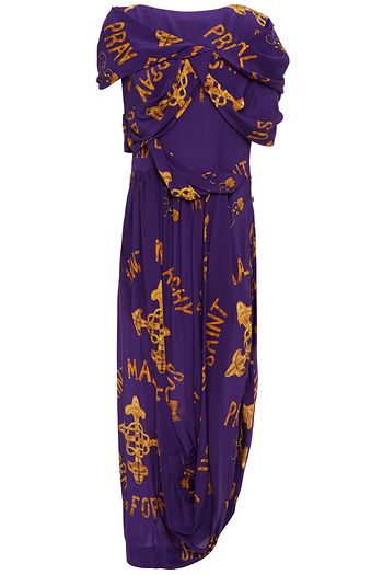 SIMONE ROCHA Draped twisted printed silk crepe de chine midi dress