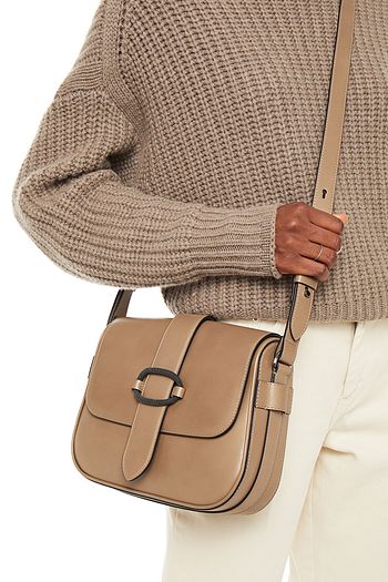 BRUNELLO CUCINELLI Bead-embellished leather shoulder bag