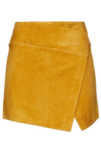 MICHELLE MASON Wrap-effect suede mini skirt