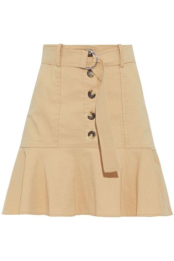 A.L.C. Miley fluted belted linen-blend mini skirt
