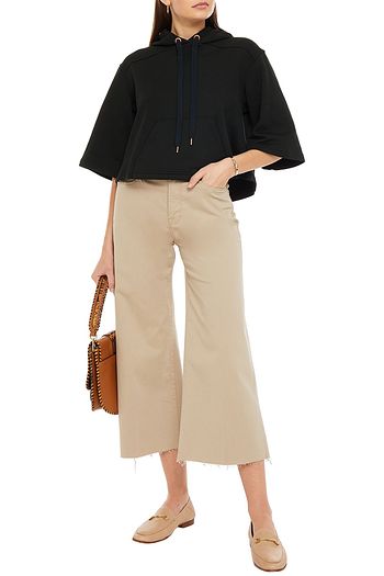 SEE BY CHLOÉ Cropped French cotton-terry hoodie