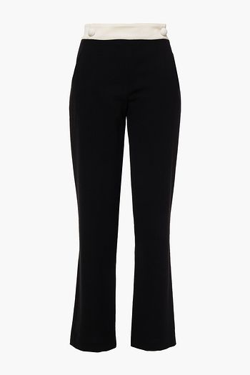 SEE BY CHLOÉ Two-tone crepe straight-leg pants
