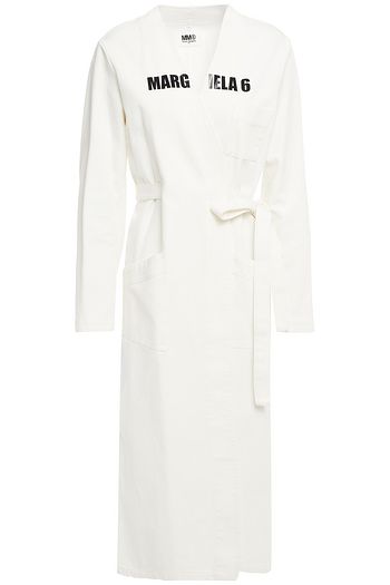MM6 MAISON MARGIELA Belted printed denim coat