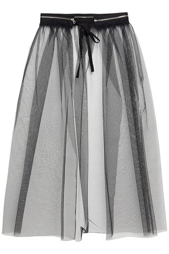 MM6 MAISON MARGIELA Midirock aus Tüll mit Reißverschluss