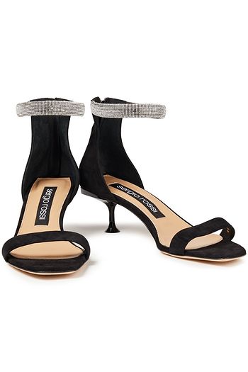 SERGIO ROSSI Sandalen aus Veloursleder