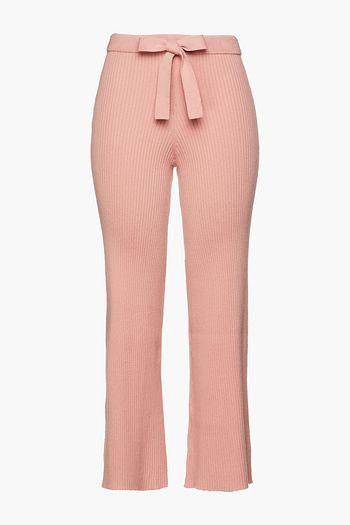 LIVE THE PROCESS Ribbed cotton-blend flared pants
