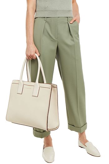 BRUNELLO CUCINELLI Tote Bag aus Narbenleder mit Zierperlen