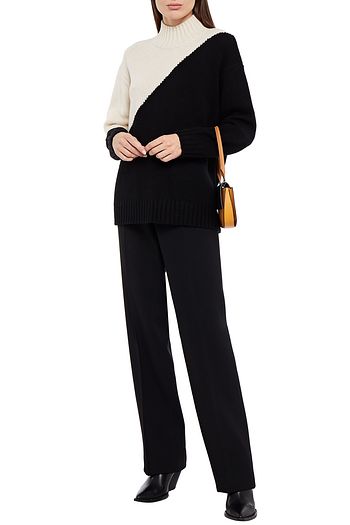ZIMMERMANN Two-tone merino wool turtleneck sweater