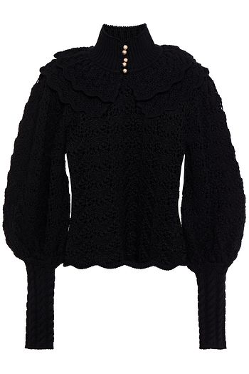 ZIMMERMANN Scalloped merino wool sweater