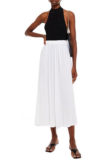 TOTÊME Amelia gathered stretch-jersey midi skirt