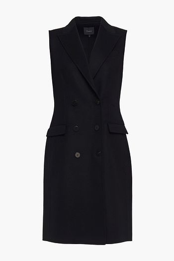 THEORY Double-breasted wool and cashmere-blend felt vest